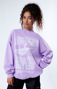 Color Sweatshirt, Purple Sweatshirt, Casual Preppy Outfits, Billabong Women, Sweatshirt Outfit, Cute Sweatshirts, Vintage Hoodies, Custom Graphics, Women Hoodies Sweatshirts