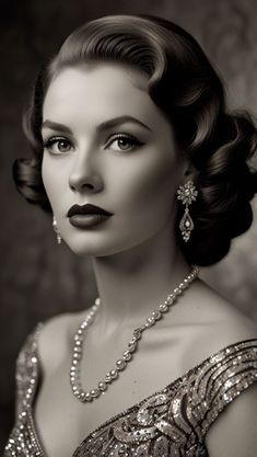 Classic Hollywood Glamour, Vintage Hollywood Glamour, Headpiece Diy, Classic Makeup, Retro Glamour, Women Faces, Color Me Beautiful