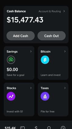 an iphone screen showing cash balance and the amount of money it has taken to pay