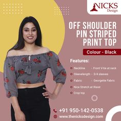 Looking for an off-shoulder top with that 'wow' factor? Take your outfit to the next level, Shop Now for this fashionable top to complete your perfect outfit. Buy Now & don’t forget to check out our other selections of girls tops. Buy Now from Below Link: https://bit.ly/2T6O3Or #onlineshopping #Croptopforgirls #Topsforgirls #trendytops #ootd #designerstudio #fashion #croptopstyle #croptops Printed Multicolor Cropped Top, Affordable Stretch Off-shoulder Crop Top, Multicolor Printed Cropped Crop Top, Fitted Multicolor Floral Print Crop Top, Multicolor Graphic Print Crop Top, Crop Top Shirts