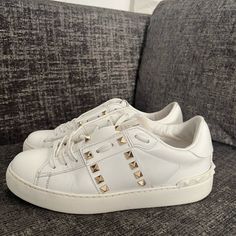 Good Condition, White Leather, Comfortable Sneakers,Base Collection, 36 Size,Like Feel 37 Valentino Sneakers, Valentino Shoes, Comfortable Sneakers, Womens Shoes Sneakers, White Leather, Shoes Sneakers, Color White, Size 6, Women Shoes