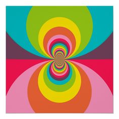 an abstract art print with multicolored circles