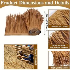 the instructions for how to use straw brooms and other things that can be used in construction