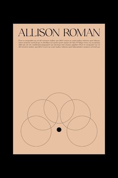 an image of a book cover with circles in the middle and text that reads, allison roman