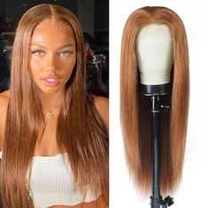 Product Description Brand Name Sisdore Lace Wig Type 4x4 Closure Wig / 13x4 Lace Front Wig Hair Material 100% Virgin Brazilian Human Hair Hair Length 10-26 Inch Hair Texture Straight Hair Color #30 Light Auburn Hair Density 150% Lace Color Swiss Lace Cap Size Average 22.5 INCH (If you want small or large cap size, contact us directly or leave us a message) Part Design Free Part, Middle Part Natural Hairline Slightly Pre-plucked Baby Hair Yes Bleached Knots Slightly Bleached Last For More Than 12 Auburn Color Hair, Medium Auburn Hair, Light Auburn Hair Color, Light Auburn Hair, Brown Lace Front, Color Castaño, Auburn Color, Burnt Hair, Auburn Brown