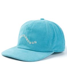 Waterwoman Cord 5-Panel Hat | Men's Accessories | Outerknown Neutral Hats, Embroidered Corduroy, Corduroy Cap, 5 Panel Hat, Panel Hat, Aqua Color, Follow You, Cap Design, Hat Making