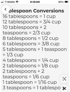 Tablespoon Conversion, Baking Conversion Chart, Baking Chart, Kitchen Conversion Chart, Recipe Conversions, 1000 Lifehacks, Cooking Conversions, Baking Conversions, Cut Recipe