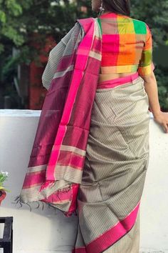 Check Blouse Designs, Checks Blouse Designs For Saree, Cotton Sarees Blouse Designs, Wedding Dresses Silk Satin, Checks Blouse Designs, Checked Blouse Designs, Latest Cotton Sarees, Wedding Dresses Silk, Sarees Blouse Designs