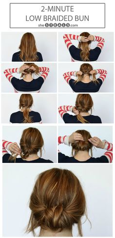 no heat hairstyles Summer Hair Buns, Chignon Bun, Hair Bun Tutorial, Fishtail Braid, Beach Hairstyles, Penteado Cabelo Curto, Braided Bun, Good Hair Day, Hair Today