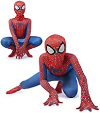 a spider man sitting on the ground with his legs crossed and eyes wide open, in three different poses