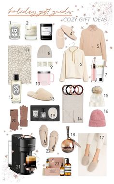 a collage of items that include sweaters, gloves and other things to wear