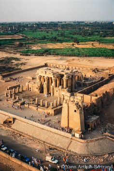 an aerial view of the ancient city of karnas