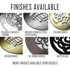 the different finishes available for metal cutting