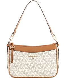 From Michael Kors&#x2C; this crossbody bag features:Pebble embossed leatherGold-tone hardwareZip closureInterior details:1 back slip pocket&#x2C; 6 front credit card pocketsExterior details:1 back slip pocket&#x2C; 1 front slip pocketApprox. 10.63'' W x 7.2'' H x 2.36'' D; 24" adjustable strap dropImported. Handbags Michael Kors, Kors Jet Set, Michael Kors Handbags, Dillard's, Michael Kors Jet Set, Jet Set, Embossed Leather, Crossbody Bag, Credit Card