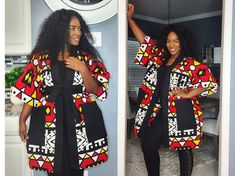 Ankara Kimono, Ankara Jackets, Mode Kimono, Duster Jacket