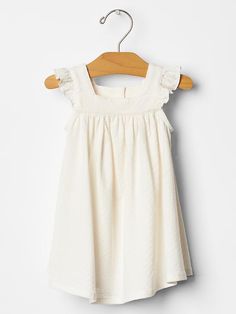 Organic pointelle flutter dress Product Image gap Organic Cotton Baby Clothes, Girls Attire, Quoi Porter, Flutter Dress, Miracles Happen, Clothing Photography, Baby Dresses, Little Outfits