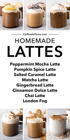 homemade latte recipe with instructions to make it