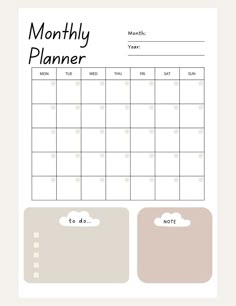 Daily, weekly and monthly planner pages Study Planner Printable Free, Weekly And Monthly Planner, Digital Weekly Planner, Month Planner, Weekly Planner Template, Custom Planner