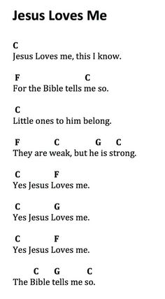 jesus loves me sheet music for guitar