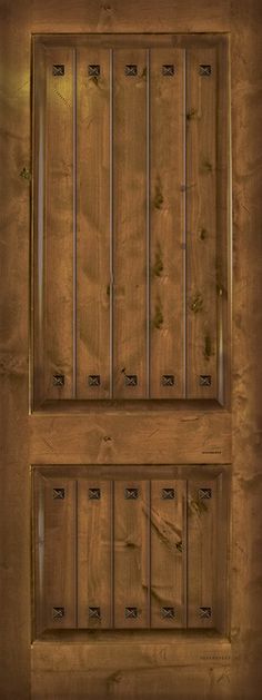 a wooden paneled wall with numbers on the bottom and bottom panels in different sizes