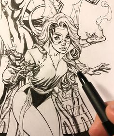 10.4 тыс. отметок «Нравится», 69 комментариев — J Scott Campbell ♠🎨! (@jscottcampbellart) в Instagram: «🔎�🖋ing #xmen #wip #kittypryde #shadowcat #lockheed #logan #storm #punkstorm #80s #90s #colossus…» Earl Moran, Grim Reaper Tattoo, Superhero Coloring, Drawing Sketching, Uncanny X-men, Fantasy Comics, Black White Art