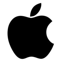 an apple logo on a white background