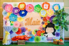 Filipino Fiesta Themed Party | Philippines Mommy Family Blog Fan Backdrop, Sari Sari Store, Fiesta Themed Party, Store Stand, Fan Decor, Celebration Gifts, Filipino Girl