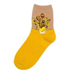 Michelangelo Socks, Sunflower Van Gogh, Boogzel Apparel, Most Famous Paintings, Van Gogh Sunflowers, Artsy Outfit, Art Socks, Joe Cool, Ballerina Shoes Flats