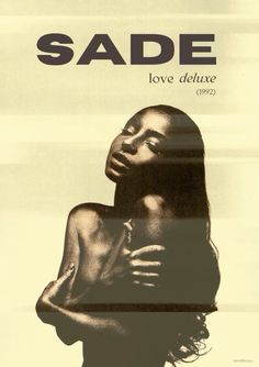 an advertisement for sade featuring a woman with her arms around another woman's neck