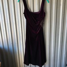 Velvet Short Cocktail Dress Purple. Strap Width And Seam 1” 100% Polyester 10% Fabric Very Flattering Silhouette Mid Weight Velvet Fabric With Enough Stretch Knee Length 39” Long Dark Purple Hoco Dress, Velvet Shorts, Short Cocktail Dress, Purple Dress, Velvet Fabric, Knee Length, Cocktail Dress, Velvet, Mini Dress