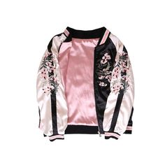 Wear this cute reversible jacket according to your mood! You can wear it plain pink . or reverse it to turn it into a black embroidered jacket. Get your kawaii jacket today! Closure Type: zipperThickness: STANDARDHooded: NoMaterial: CottonMaterial: PolyesterDecoration: Embroidery Size Chart: Luxury Cotton Outerwear With Graphic Print, Luxury Embroidered Outerwear For Streetwear, Designer Luxury Graphic Print Outerwear, Luxury Multicolor Outerwear For Streetwear, Luxury Outerwear With Graphic Print For Fall, Cheap Cotton Outerwear With Graphic Print, Luxury Designer Outerwear With Graphic Print, Cheap Graphic Print Outerwear For Fall, Luxury Purple Outerwear For Streetwear