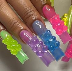 Melody Anime, Anime Y2k, Drip Nails, Long Nail Designs, Grunge Nails, Glow Nails, Dope Nail Designs, Exotic Nails, Really Cute Nails