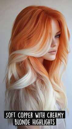 #beauty, #makeup, #skincare, #haircare Creamy Blonde Highlights, Hairstyles And Colors, Celebrities Hairstyles, Creamy Blonde, Dyed Hair Inspiration, Hair Color Auburn, Copper Hair Color, Strawberry Blonde Hair