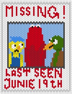 a cross - stitch pattern with the words miss you, listen to me