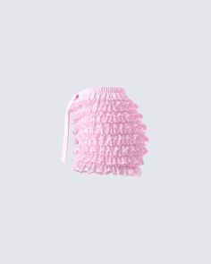 These pink mini shorts are a necessity for all our babes in their cutesy era 🤗 Made from a blend of lightweight jersey and lace fabric and complete with an elastic waistband, seven tiers of lace ruffles, and a satin bow at the center of the waist 🎀 Stretch Ruffled Bloomers For Summer, Cute Stretch Bottoms With Ruffles, Stretch Bloomers With Ruffles For Summer, Ruffled Stretch Bloomers For Summer, Stretch Ruffle Bloomers For Summer, Sweet Summer Bottoms With Ruffles, Sweet Ruffled Summer Bottoms, Sweet Ruffled Bottoms For Summer, Pink Ruffled Skirt Shorts For Spring