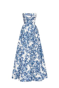 Ravishing blue hydrangea corset maxi dress, Garden of Eden Elegant Blue Bridesmaid Dresses, Blue And White Dress Formal, Formal Classy Dress, Elegant Blue A-line Floral Dress, Fancy Outfits Dresses, Luxury Blue Elegant Floral Dress, Blue Floral Ball Gown, Blue And White Floral Bridesmaid Dresses, Green Floral Gown