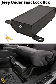 the jeep seat lock box is open and closed