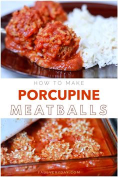 how to make porcupine meatballs with rice and tomato sauce