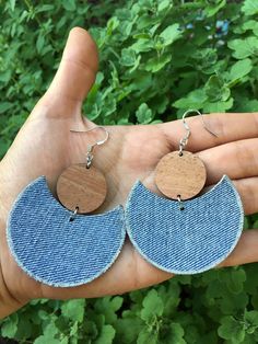 Excited to share this item from my #etsy shop: Denim earrings, denim tribal earrings, lightweight denim earrings, Boho denim earrings, Bohemia denim earrings, dangle denim earrings Home Made Earrings, Home Made Jewelry, Photoshoot Accessories, Jeans Earrings, Denim Earrings, Denim Bag Diy, Diy Jewellery Designs, Diy Fabric Jewellery, Boho Denim