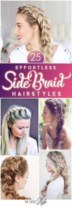 25 Effortless Side Braid Hairstyles to Make You Feel Special Easy Side Braid, Blonde Wedding Hair, Unicorn Hair Color, Romantic Hair, Side Braid Hairstyles, Side Hairstyles, Cool Braid Hairstyles, Braids With Beads