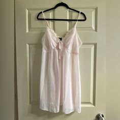 New Without Tags. Size Xl Pale Pink Message With Questions Always Willing To Do Bundle Deals Cute Nightdress, Sheer V-neck Sleepwear For Sleepovers, Coquette V-neck Nightgown For Bedtime, Coquette V-neck Sleep Chemise, Feminine Sheer Sleepwear For Bedtime, Feminine Summer Nightgown, Coquette Spaghetti Strap Chemise For Loungewear, Coquette Camisole Chemise For Loungewear, Coquette Spaghetti Strap Sleepwear