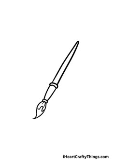 a black and white drawing of a pen with writing on it's tip that says heartcraftthings com