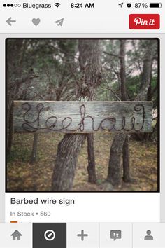 a wooden sign with the word seahawk written in cursive writing on it