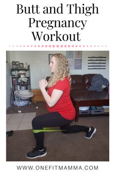 This at home butt and thigh workout is safe to do during pregnancy. Working your lower body is very helpful during pregnancy to keep you in shape and help you with carrying the extra weight of the baby. #pregnancy #fitness #workout #lowerbody #legs At Home Resistance Band Workout, Home Resistance Band Workout, Easy Labor, Thigh Workout, Baby Pregnancy, Resistance Band Workout