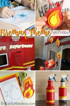 the fireman theme is fun and easy to do with children's paper crafts