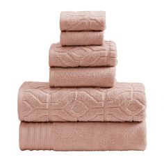 four towels stacked on top of each other