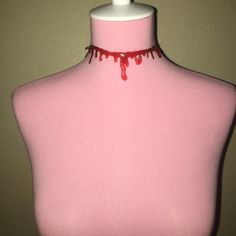 This Blood Drip Choker Is Perfect For Cosplay, Halloween And Even Fashion Statements! A Fun Piece! Each Choker Has A Unique Blood Drip Pattern. Blood Pearl Necklace, Blood Jewel Necklace, Pearl Blood Necklace, Blood Pearl Choker, Dripping Blood Necklace, Blood Necklace, Drip Pattern, Blood Drip, Butterfly Cuff