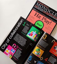 an open magazine with instructions on how to play