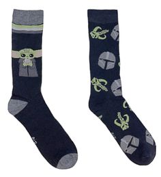 STAR WARS THE MANDALORIAN Men’s 2 Pair Of Socks BABY YODA - Novelty Socks for Less Mens Star Wars Socks, Star Wars The Mandalorian, Star Wars Yoda, Novelty Socks, The Mandalorian, Disney Star Wars, Sock Shoes, Crew Socks, Star Wars