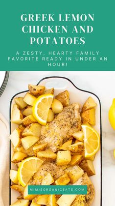 Looking for a family favorite dinner that’s as simple as it is delicious? Try this Greek lemon chicken recipe with baked potatoes! It’s easy, hearty dish that’s perfect for weeknight dinners or casual parties. Packed with flavor and cooked in the oven, it’s a dish that will please everyone around the table. Your family will ask for it again and again!